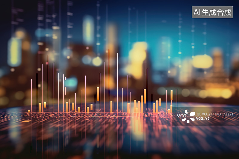 【AI数字艺术】股市数据特写图片素材
