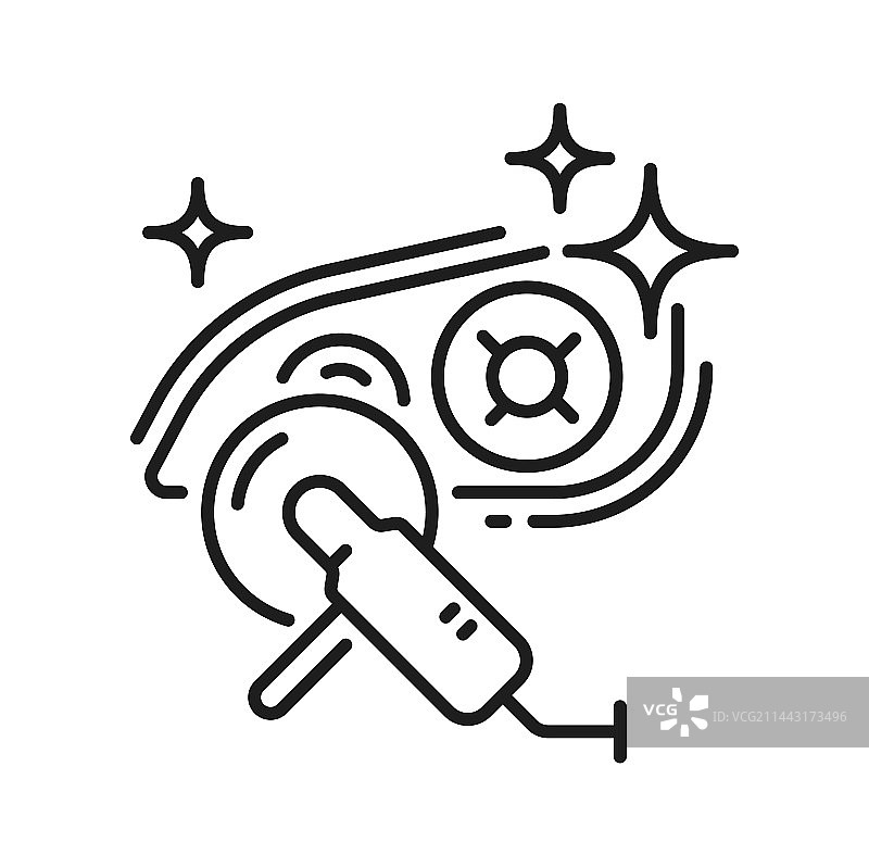 清洗汽车前灯轮廓图标图片素材