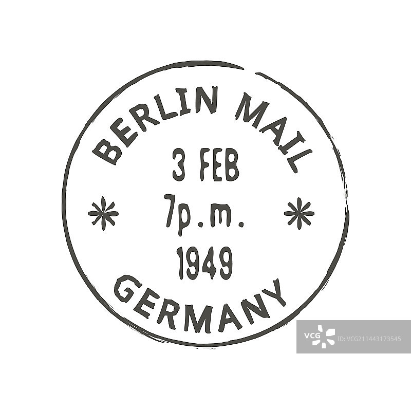 德国柏林复古邮票图片素材