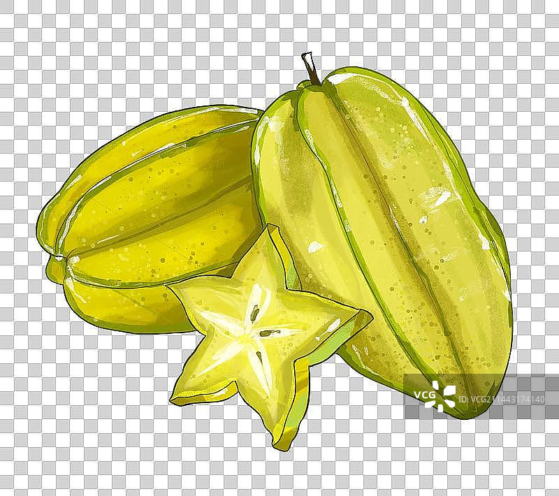 处暑节气杨桃水果插画免扣素材图片素材