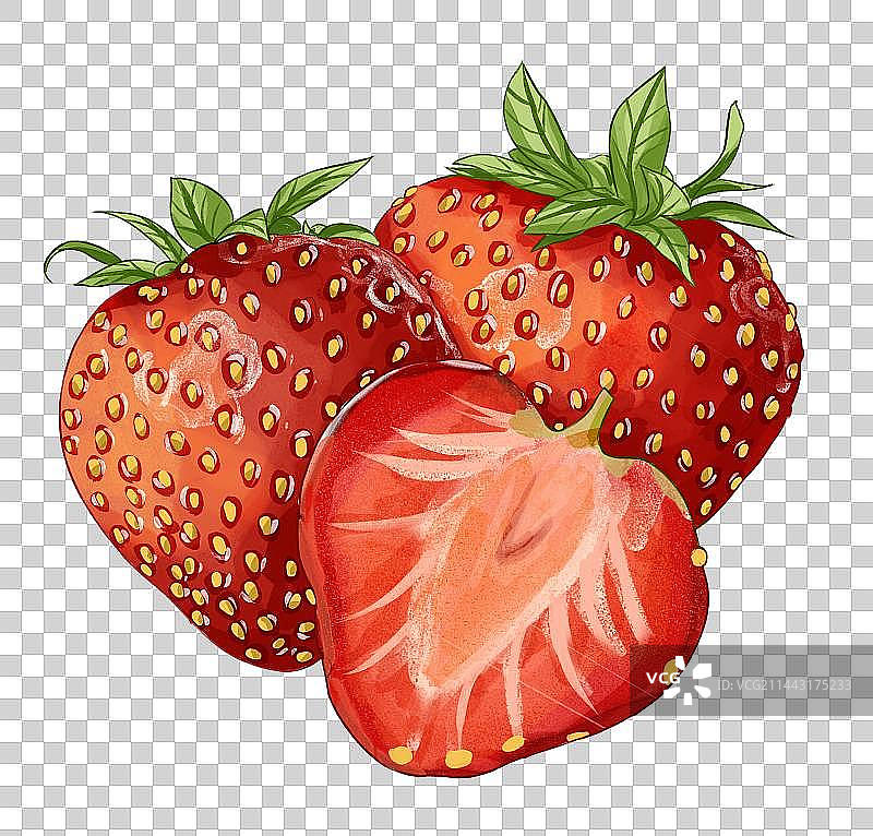 惊蛰节气草莓水果插画免扣素材图片素材