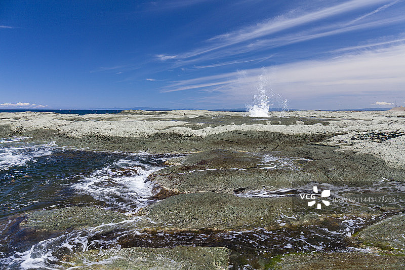 日本青森县西津轻郡千叠敷海岸图片素材