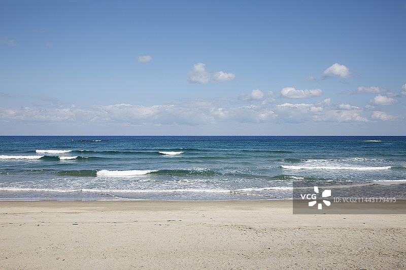 日本鸟取县沙丘海滩的地平线图片素材