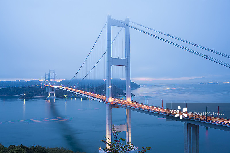 日本爱媛县来岛海峡大桥图片素材