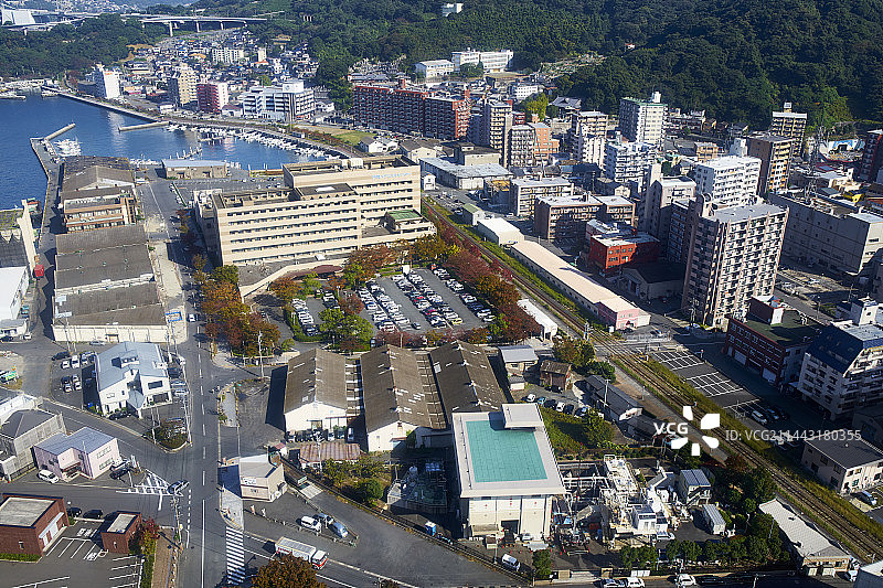 日本福冈县北九州市门司区小镇风光图片素材