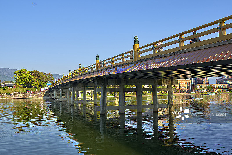 濑田唐桥，日本滋贺县大津市图片素材