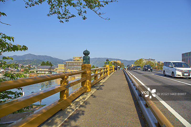 濑田唐桥，日本滋贺县大津市图片素材