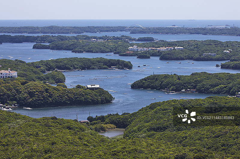日本三重县志摩市阿戈湾图片素材