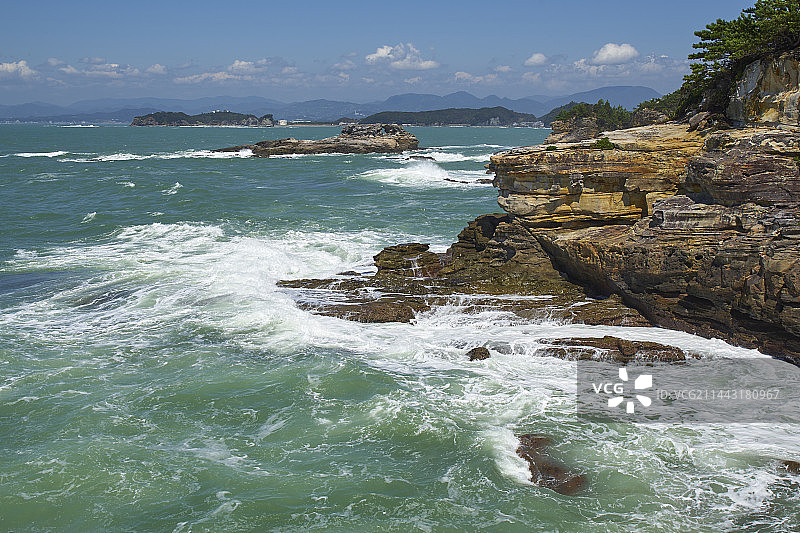 日本和歌山县白滨町千叠敷图片素材