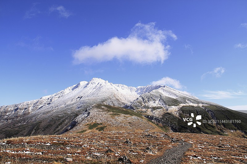 日本山形县鸟海山初冬景色图片素材