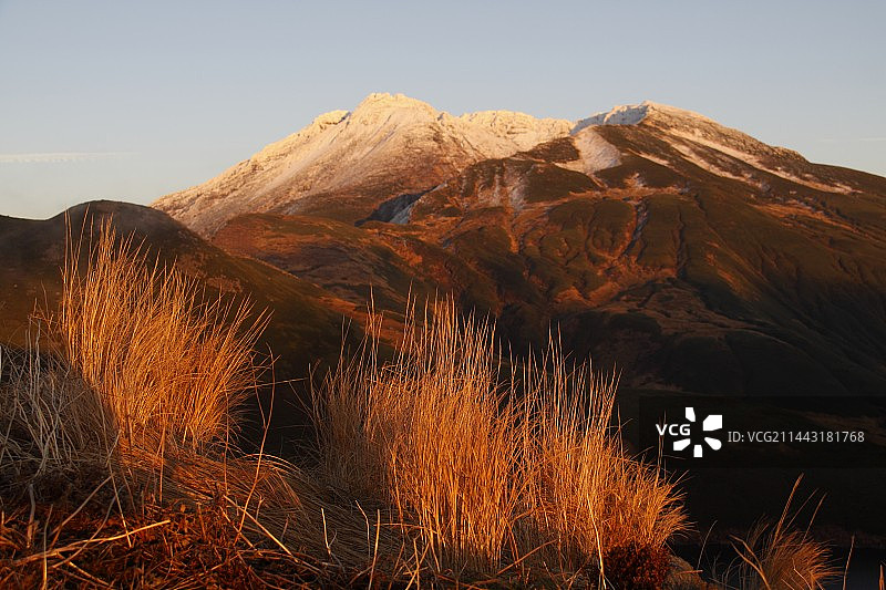 日本山形县鸟海山初冬景色图片素材