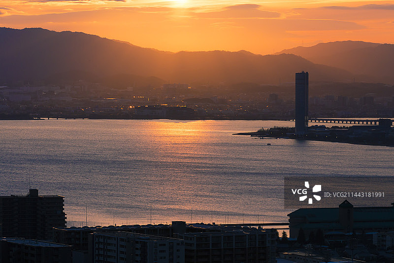 日本大津市的早晨图片素材