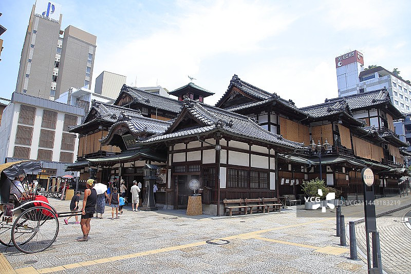 道后温泉，日本爱媛县松山市图片素材