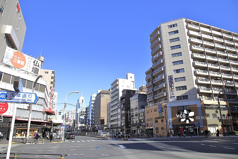 日本东京台东区寿4丁目路口图片素材