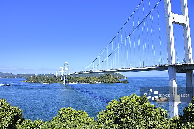 日本爱媛县今治市岛波海道图片素材