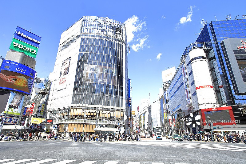 日本东京涩谷车站斑马线图片素材