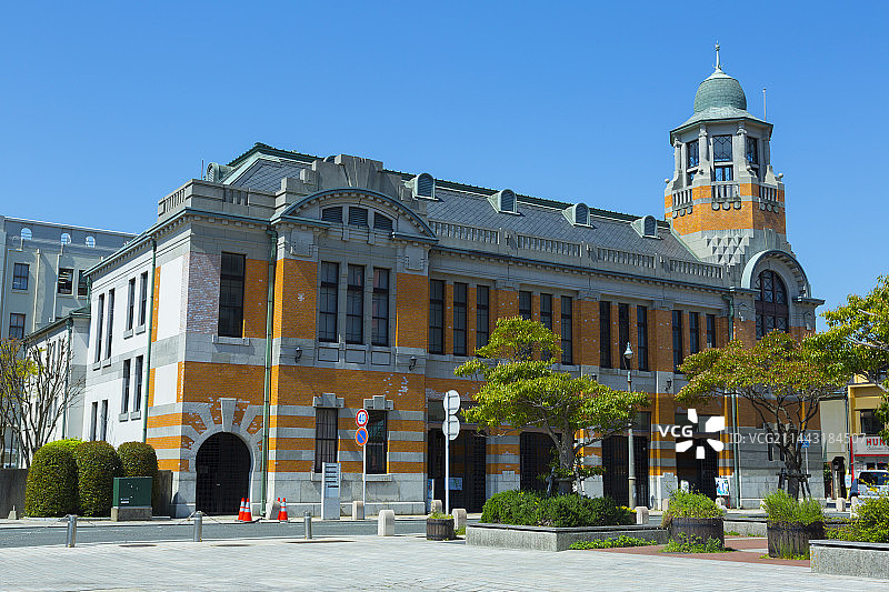 日本福冈县北九州市门司港的复古风景图片素材