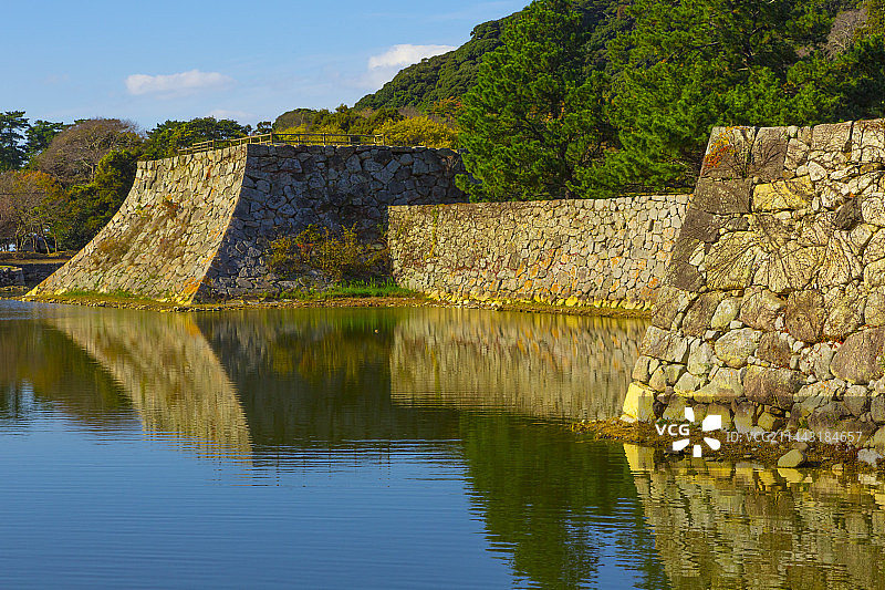 日本山口县萩市萩城的遗迹图片素材