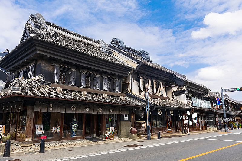 日本埼玉县川越市的仓库群图片素材