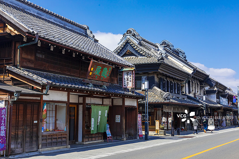 日本埼玉县川越市的仓库群图片素材