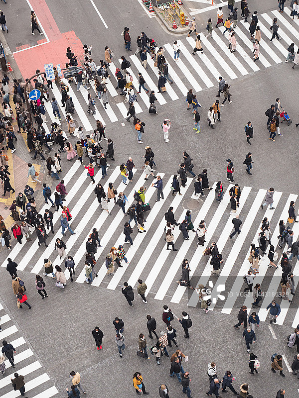 日本东京涩谷区十字路口图片素材