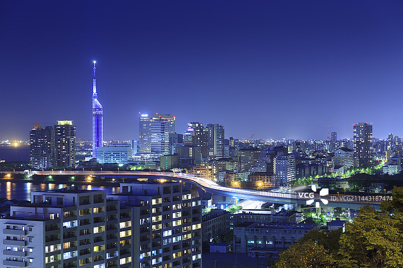 日本福冈夜景图片素材