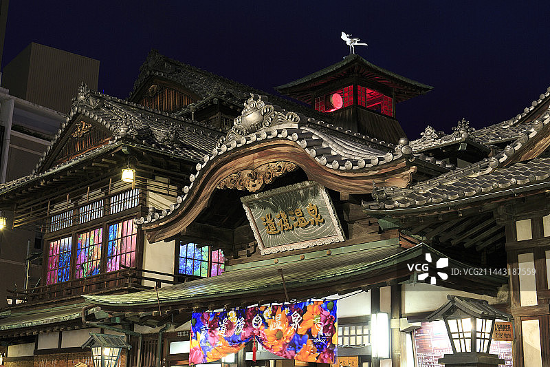 道后温泉，日本爱媛县松山市图片素材