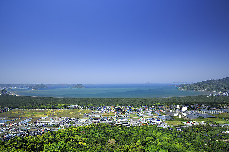 日本佐贺县唐津市的虹之松原图片素材