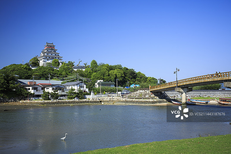 日本佐贺县唐津市唐津城图片素材