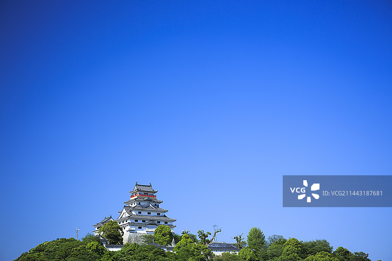 日本佐贺县唐津市唐津城图片素材