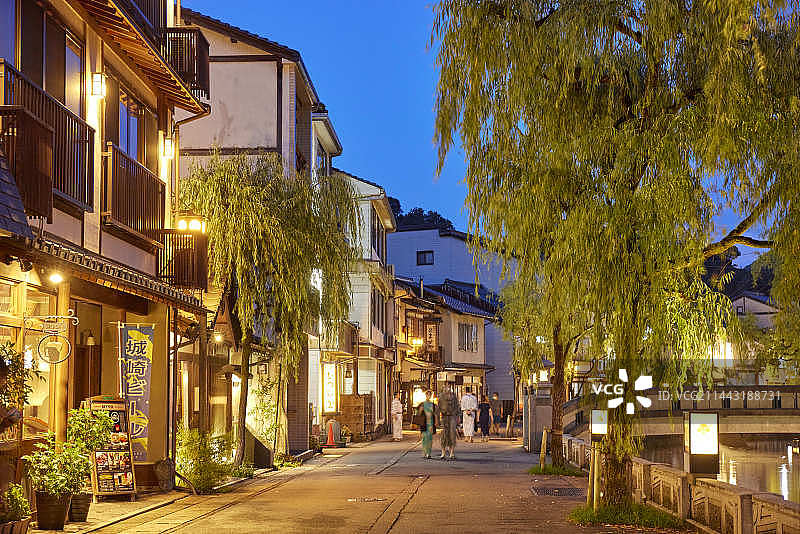 兵库县丰冈市城崎温泉图片素材