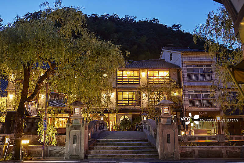 兵库县丰冈市城崎温泉图片素材