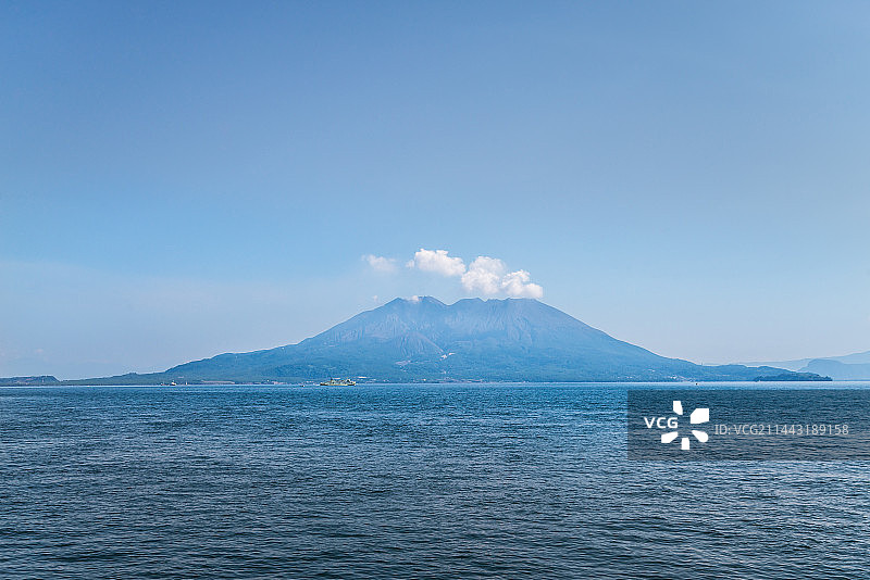 日本鹿儿岛县锦江湾和樱岛，鹿儿岛图片素材
