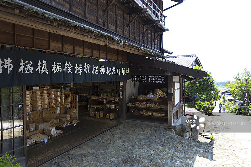 日本岐阜县中津川市木曾马笼宿图片素材