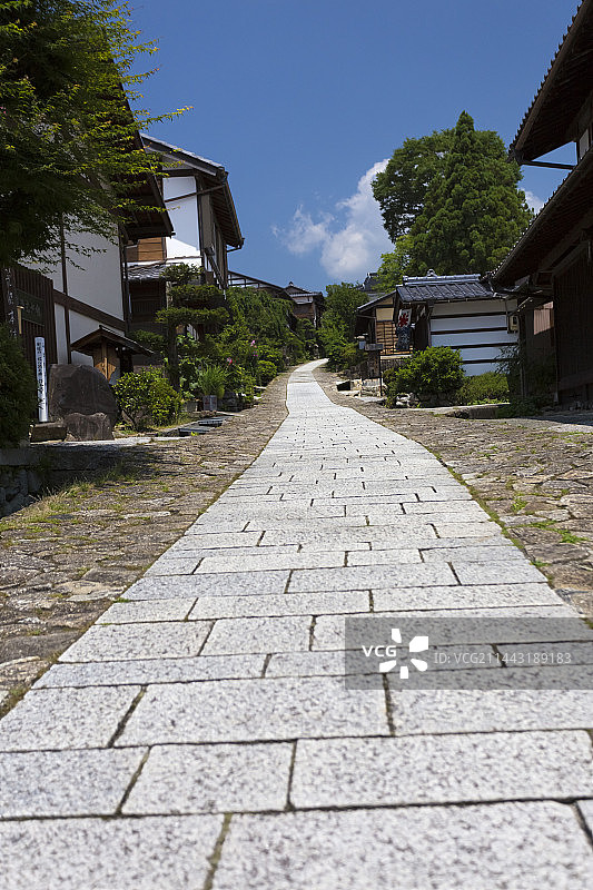 日本岐阜县中津川市木曾马笼宿图片素材