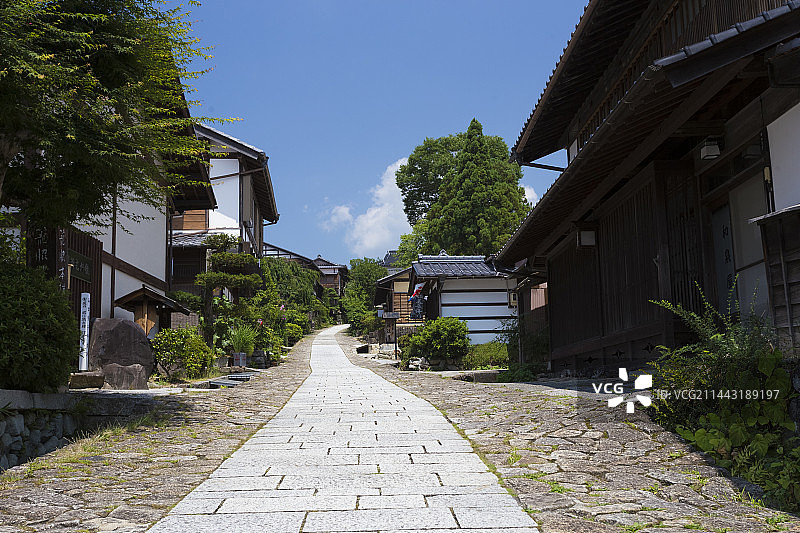 日本岐阜县中津川市木曾马笼宿图片素材
