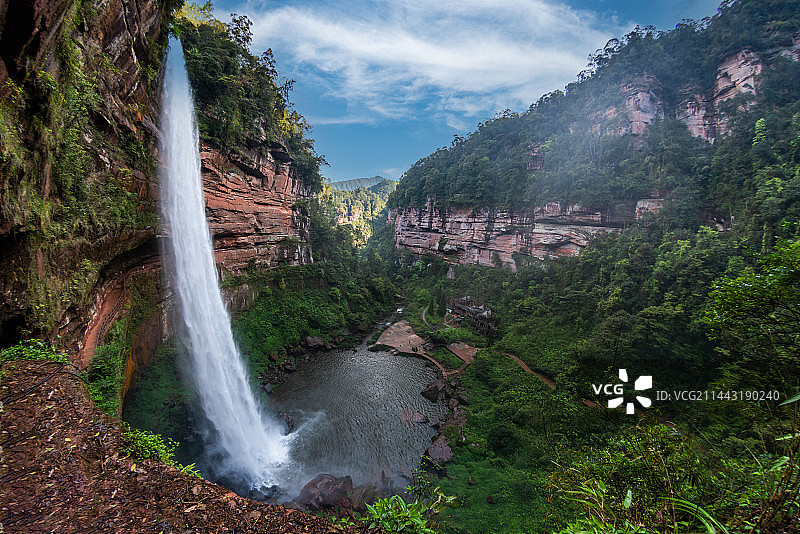 重庆市江津四面山水口寺瀑布图片素材