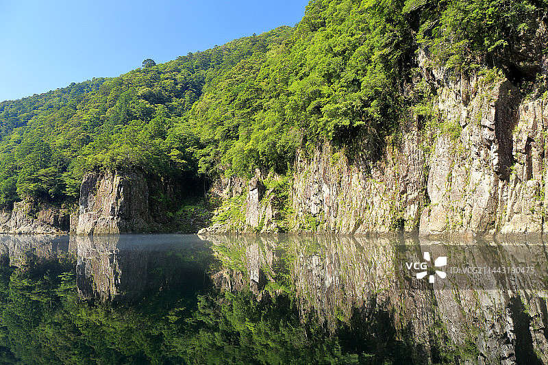 日本奈良县十津川村的峡谷图片素材