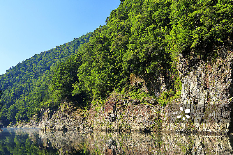 日本奈良县十津川村的峡谷图片素材