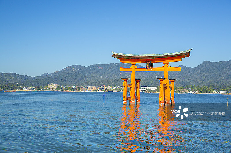 日本宫岛大鸟居图片素材