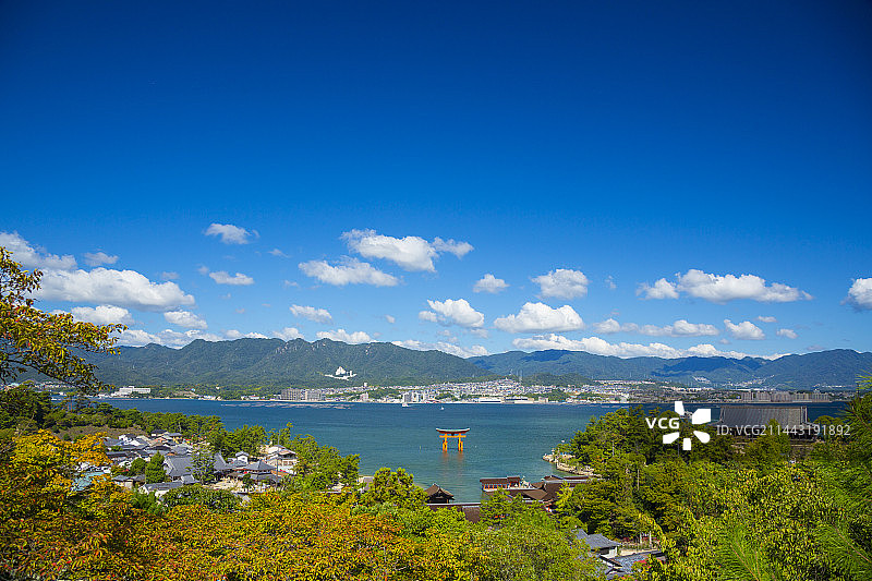 日本广岛县廿日市市严岛神社全景图片素材