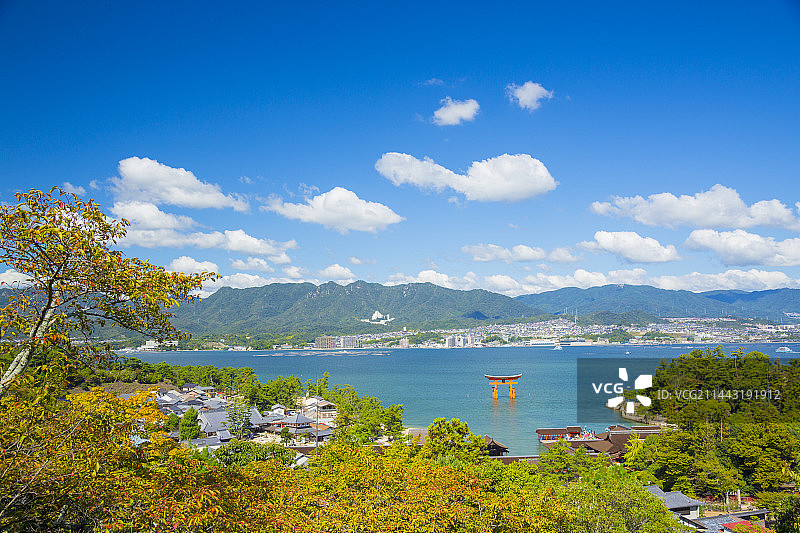日本广岛县廿日市市严岛神社全景图片素材