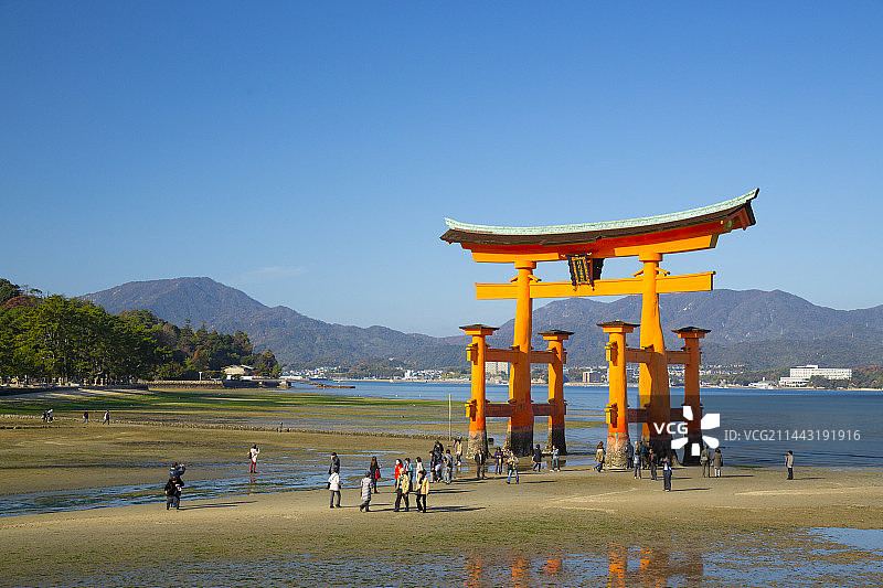日本宫岛大鸟居图片素材