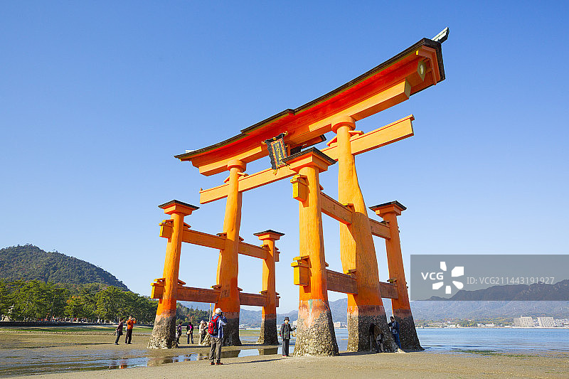 日本宫岛大鸟居图片素材