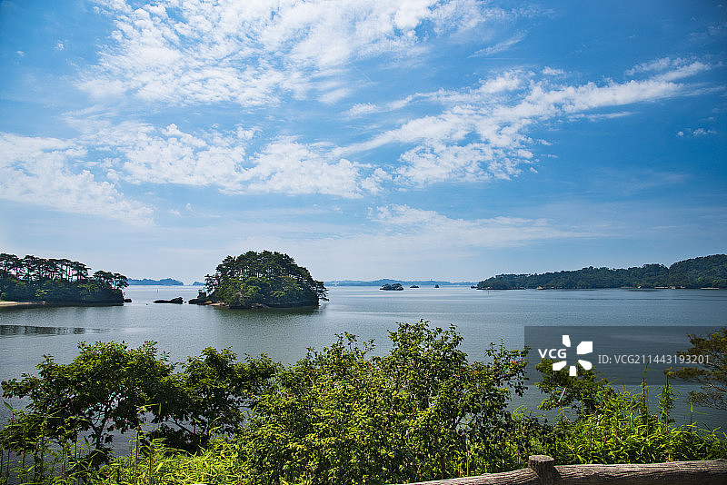 日本宫城县松岛湾的岛屿图片素材