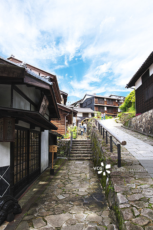 日本岐阜县中津川市马笼宿图片素材