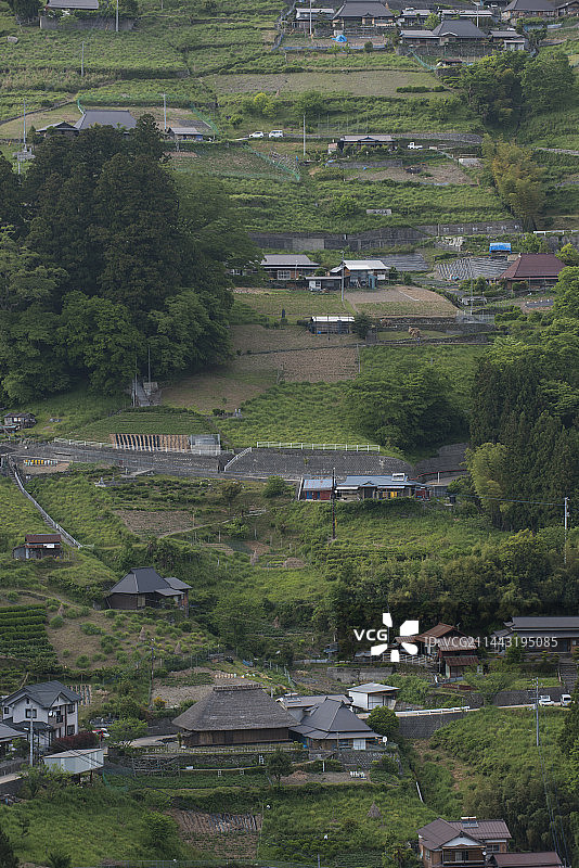 日本德岛县三好市东祖谷落合村图片素材