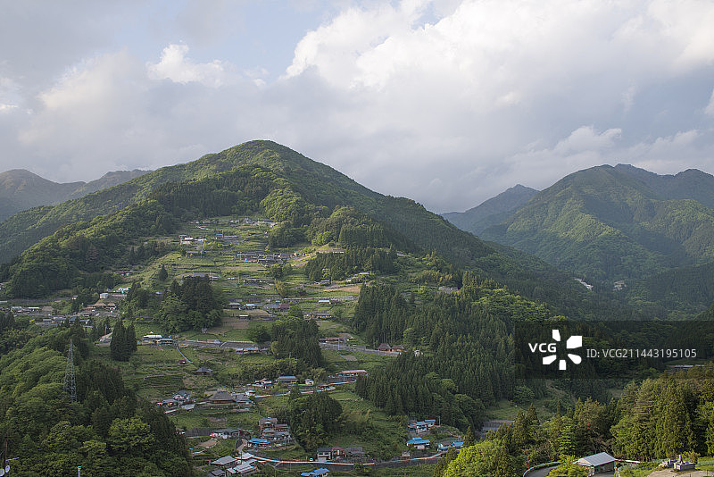 日本德岛县三好市东祖谷落合村图片素材