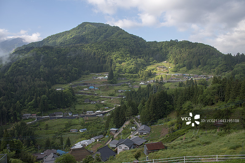 日本德岛县三好市东祖谷落合村图片素材