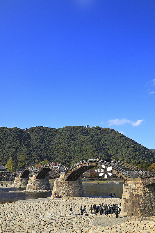 日本山口县岩国市锦带桥图片素材
